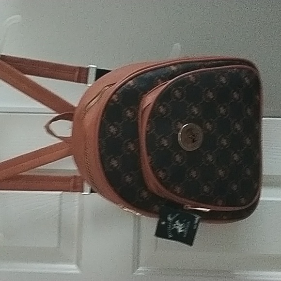 Beverly Hills Polo Club Handbags - Beverly Hills Polo Club Mini Backpack Chocolate Brown/Tan